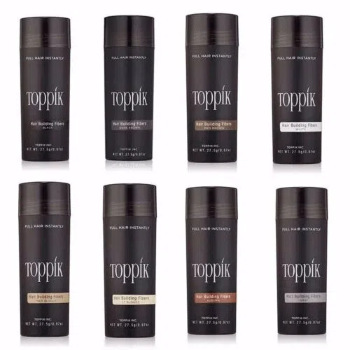 Toppik Hair Thickening Fibers Keratin Spray Hair Building Fiber Poudre 27.5g Instant Regrowth Powders Better Hair Loss Concealer