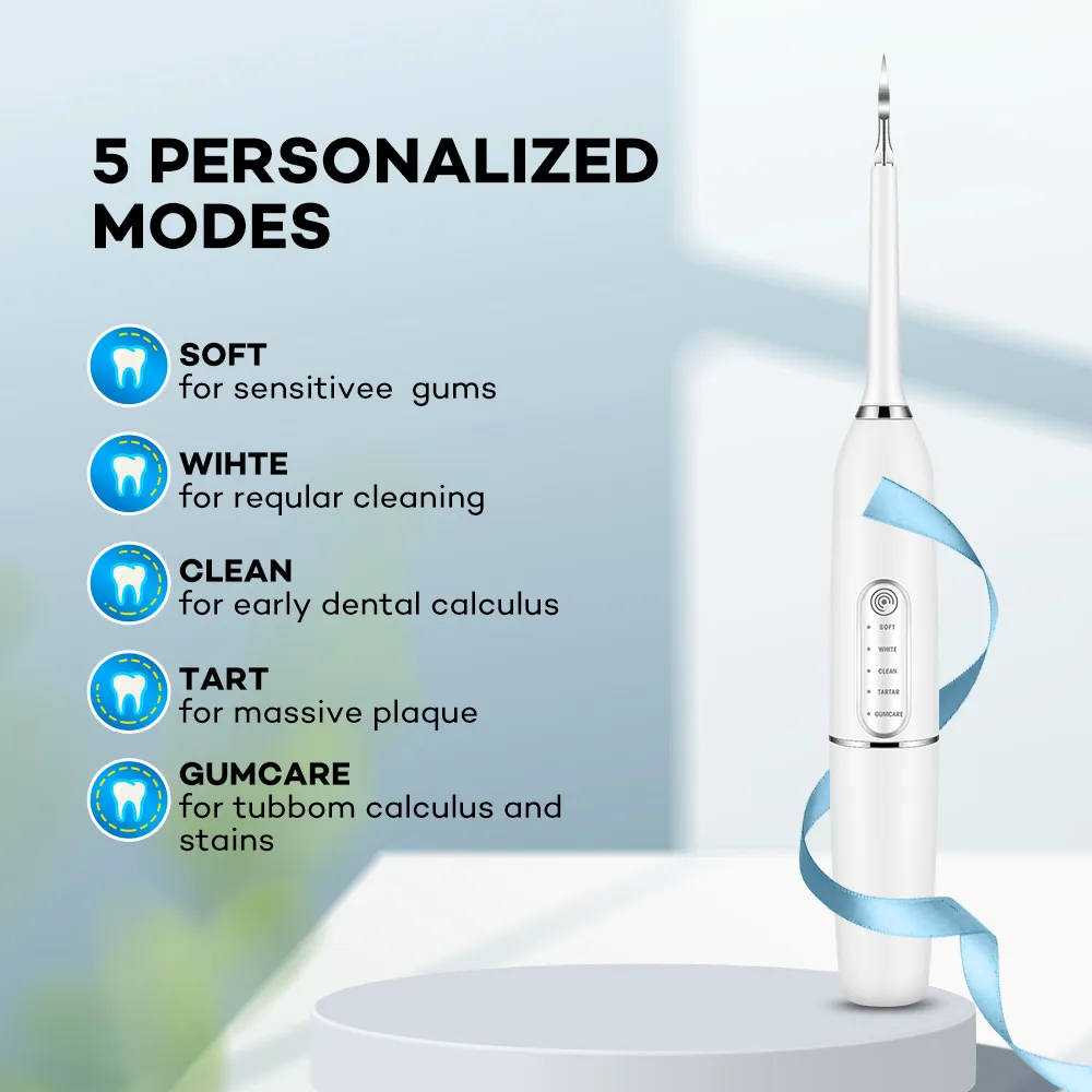 Waterproof Electric Toothbrush Ultrasonic Electric Sonic Dental Scaler Stain Tartar Calculus Remover Teeth Whitening Cleaning