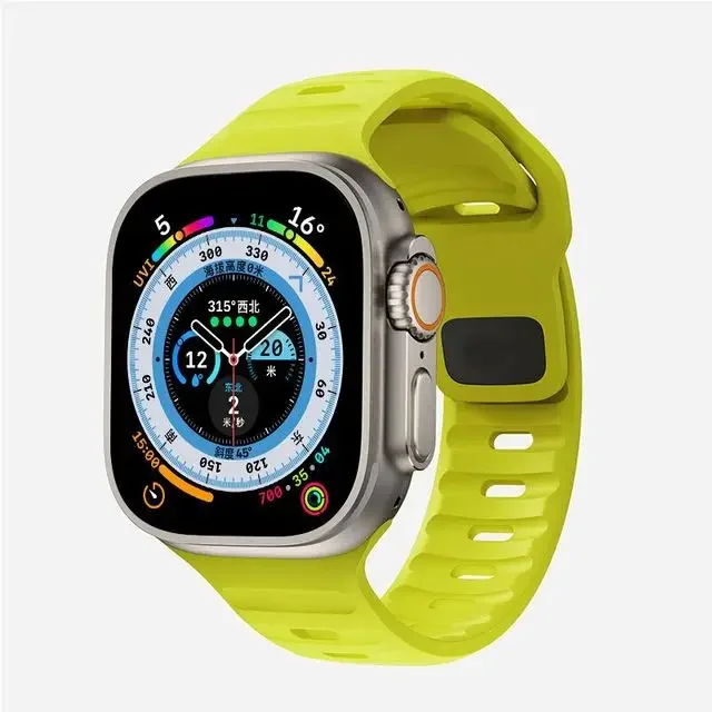 2Pack Soft Silicone Strap For Apple Watch Band Ultra 49mm 45 41 44 40mm 42mm 38mm Sport Watchband Iwatch Serise 8 7 6 5 Bracelet