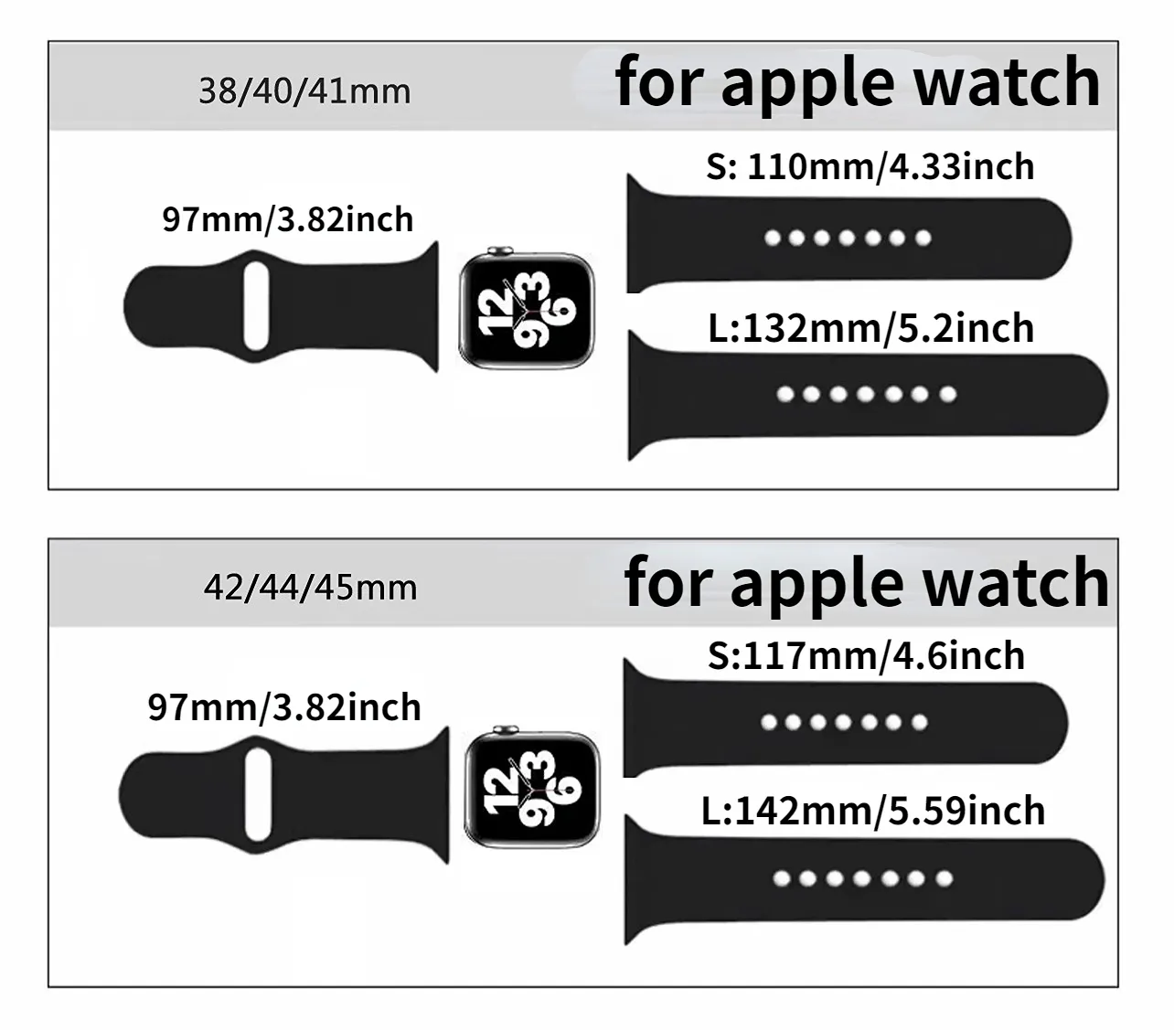 Strap For Apple Watch 38 40 41 42 44 45 49mm Band Replacement Silicone Wristband For iWatch 8 7 6 5 4 3 2 1 SE Ultra