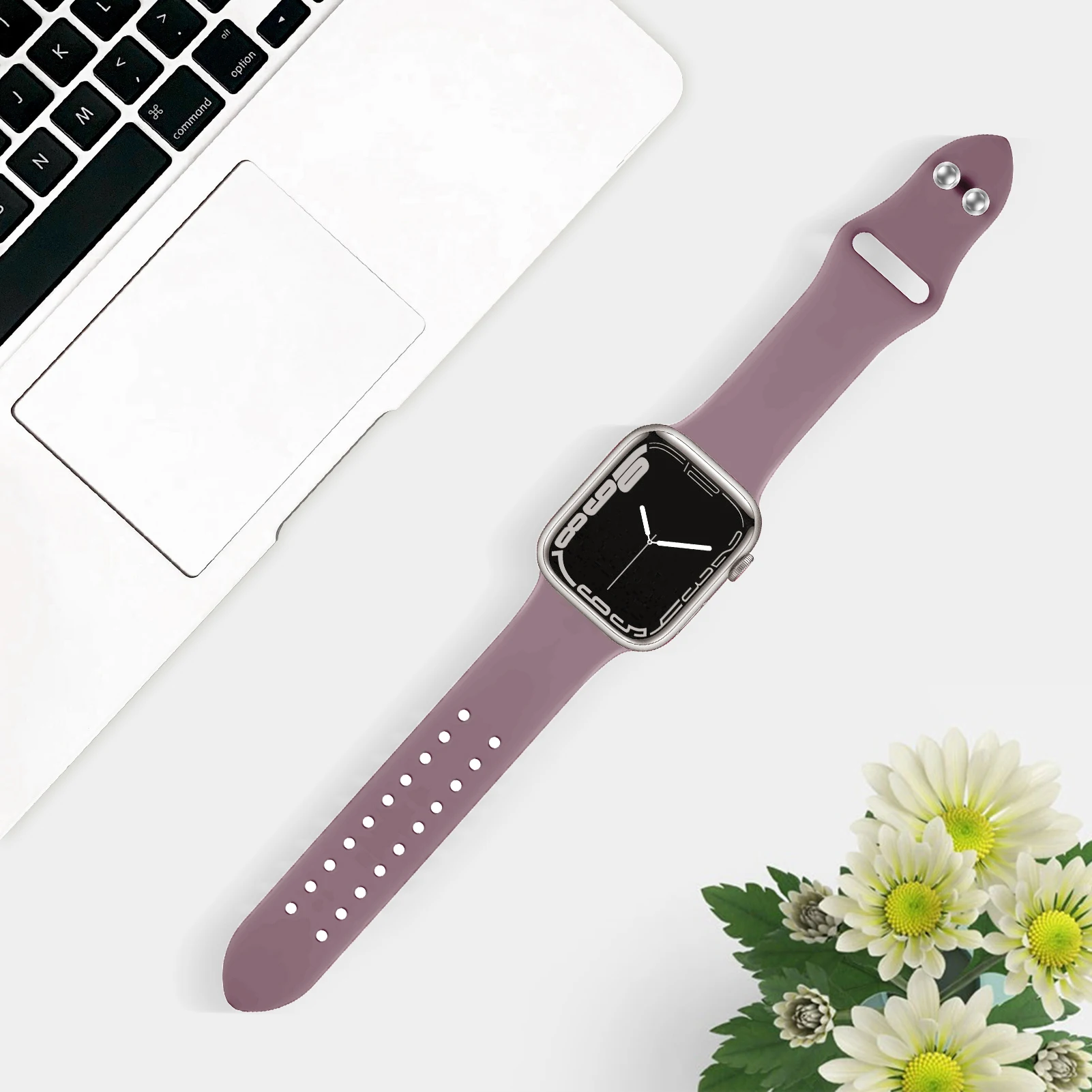 Silicone Strap For Apple Watch band 44mm 42mm 45mm 40mm 49mm 41mm accessories Correa bracelet iWatch Series 9 8 7 6 5 SE Ultra 2