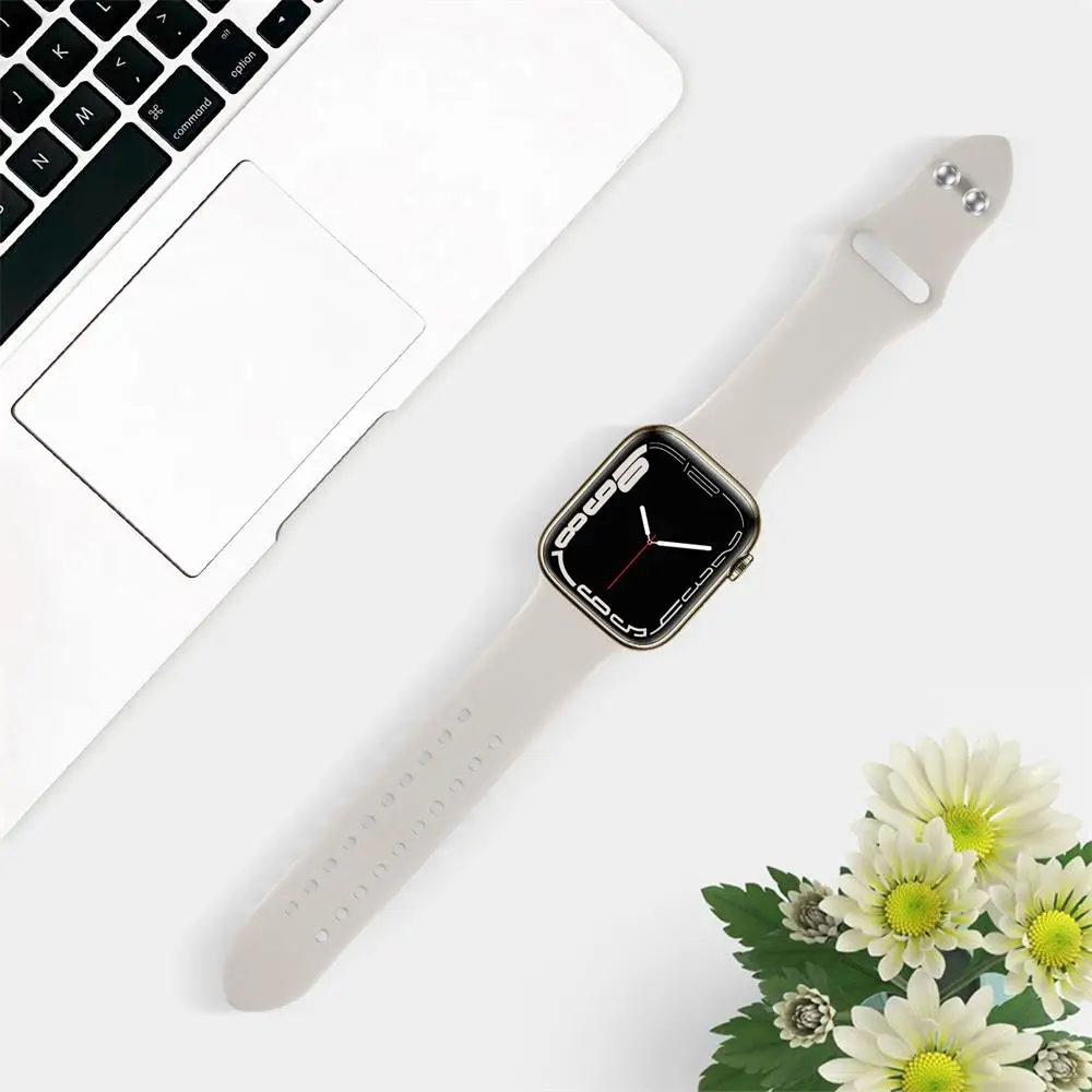 silicone Strap For Apple Watch Band 49/45/44/42/41/40/38mm wrist watchband Correa Bracelet IWatch Series 6 5 3 SE 7 8 ultra