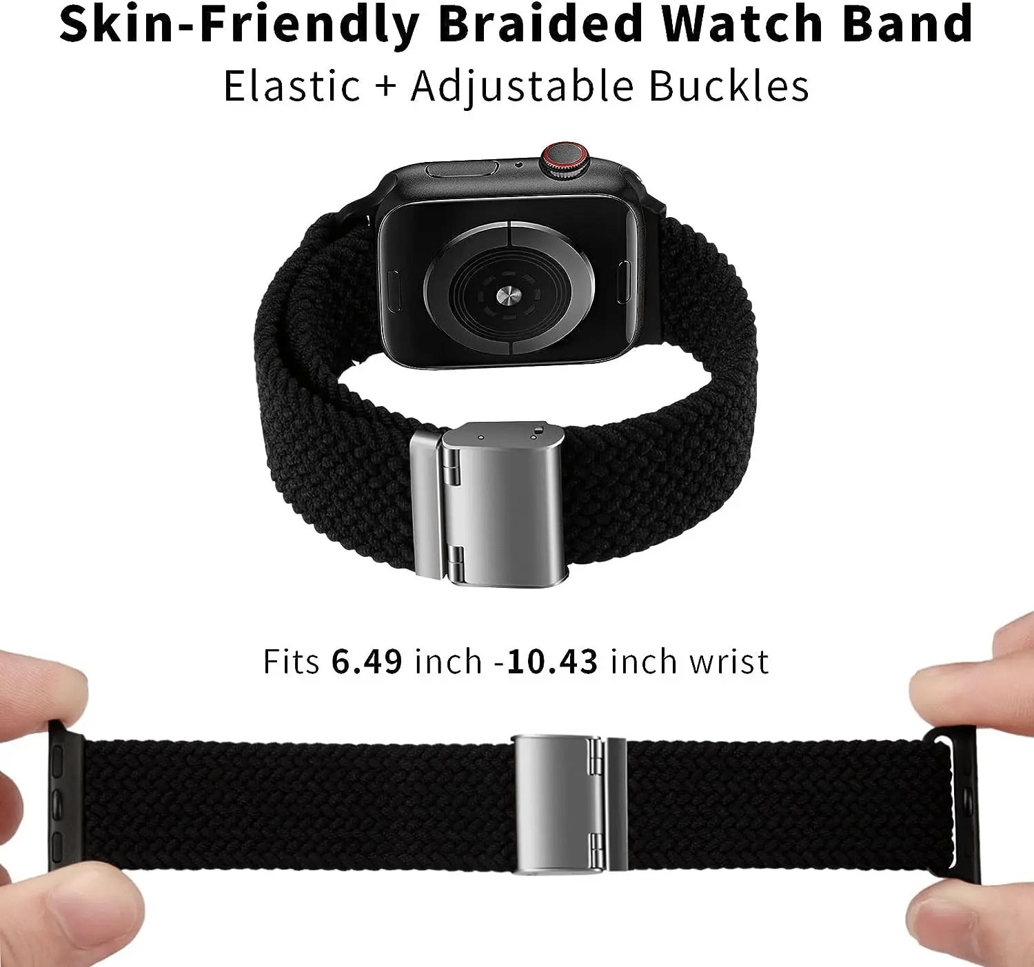 Woven Watch Straps Loop Buckle Watch Straps Compatible With Apple Watch Band 38/40/41/44/45/49mm and iWatch SE Series 8 7 6 5 4 3 2 1