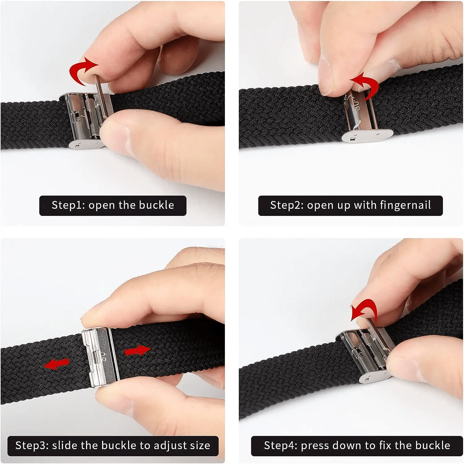 Woven Watch Straps Loop Buckle Watch Straps Compatible With Apple Watch Band 38/40/41/44/45/49mm and iWatch SE Series 8 7 6 5 4 3 2 1