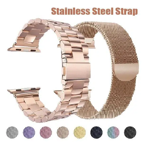 Apple Watch Stainless Steel Strap 49mm 45mm 41mm 40mm 44mm Metal Correa Bracelet Belt iWatch Series 7 6 5 SE Ultra