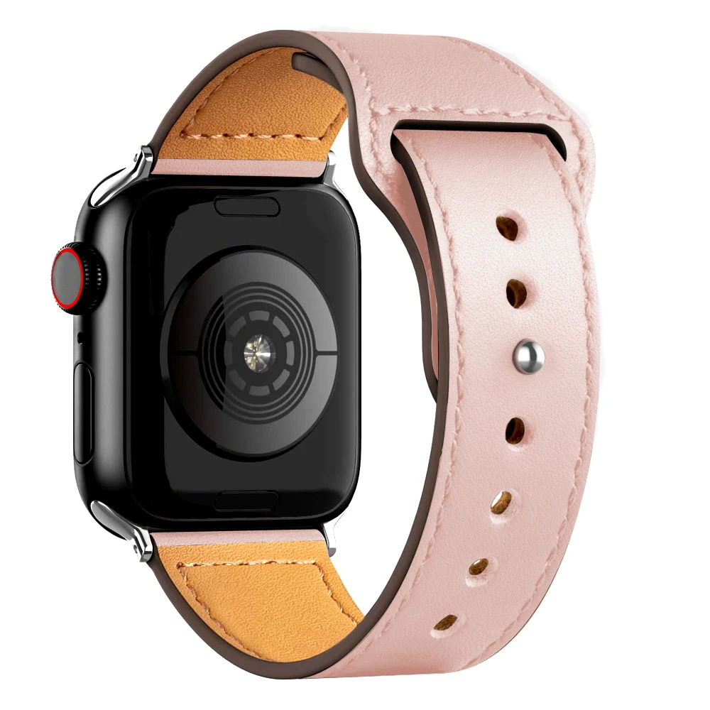 Leather band For Apple watch Ultra 49mm 44mm 40mm 38mm/42mm wrist bracelet 45/44 mm strap iWatch series 8 7 3 4 5 6 se 41mm/45mm