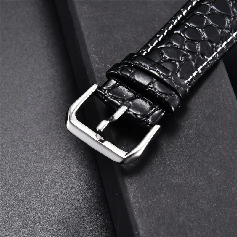 Crocodile Pattern Design Leather Watchbands for Apple Watch Ultra 8 7 6 SE 5 4 3 Watch Strap 49 45 44 42 41 40 38mm for iwatch