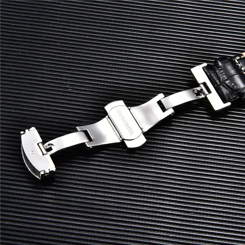 Embossed Leather Men Watch Straps for Apple Watch 8 7 6 SE 5 4 Butterfly Buckle 45mm 44mm 42mm 41mm 40mm 38mm Business Watchband