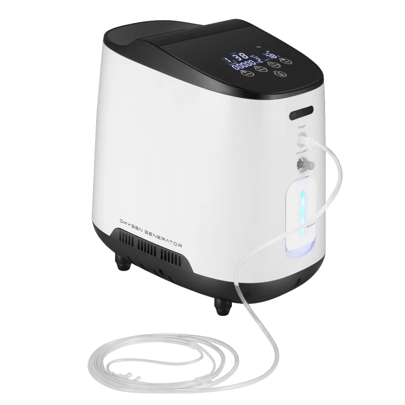 VARON 1-7L/min Oxygen Concentrator Generator Machine 48 Hours No Battery Air Purifier With Handle Household Portable