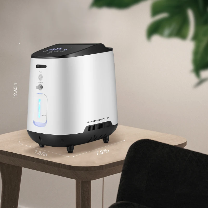 VARON 1-7L/min Oxygen Concentrator Generator Machine 48 Hours No Battery Air Purifier With Handle Household Portable