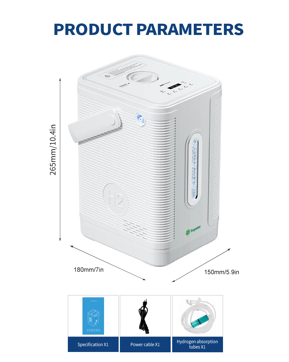 Hydrogen Inhalation Machine 300ml Hydrogen Water Generator H2 Inhaler Therapy Hydrogen Gas Generator Water Purifier Ionizer 2024