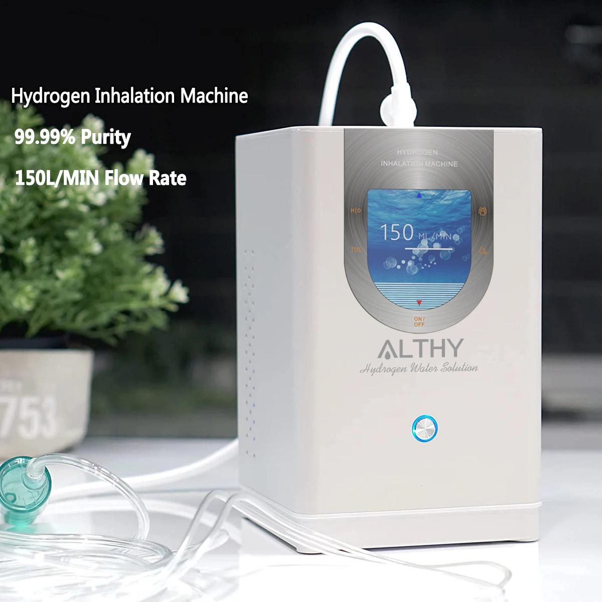 ALTHY Hydrogen Inhalation Machine & Hydrogen Water Generator 99.99% High Purity Low Noise H2 Inhalation SPE/PEM 150ml/min