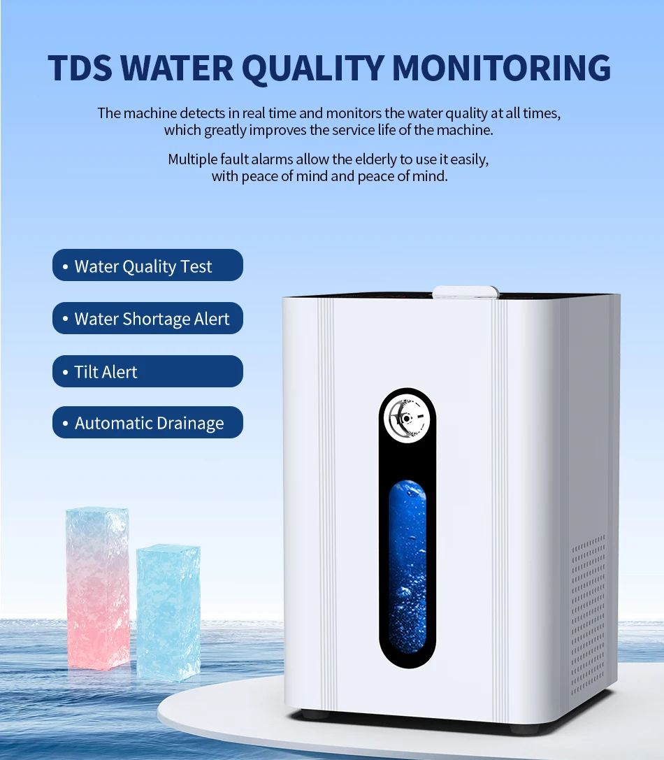 150ml Hydrogen Inhalation Machine H2 Hydrogen Gas Generator Hydrogen Purification Device SPE/PEM Water Ionizer for Home Gift