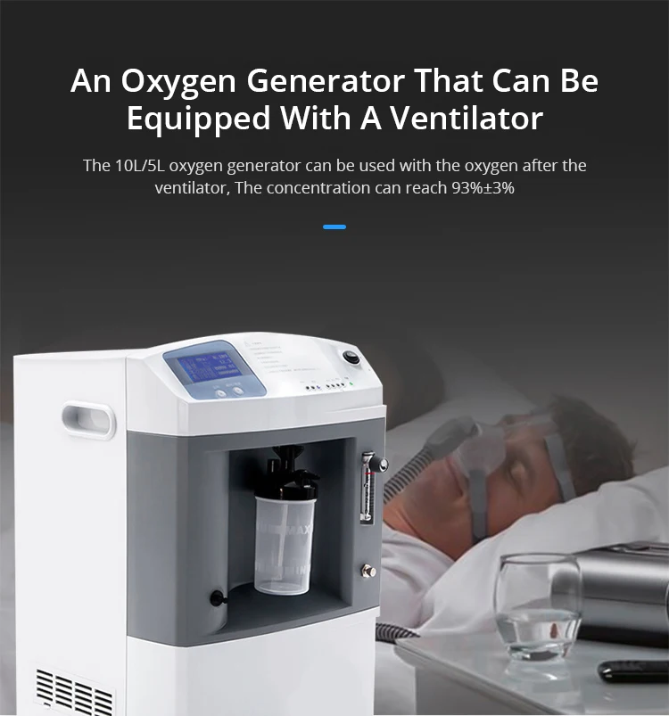 COXTOD 24hours Continuous Oxygen Concentrator Generator 10L Medical Oxygen Machine for People Pet with Single Doul Optional