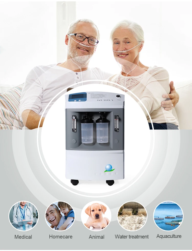 COXTOD 24hours Continuous Oxygen Concentrator Generator 10L Medical Oxygen Machine for People Pet with Single Doul Optional