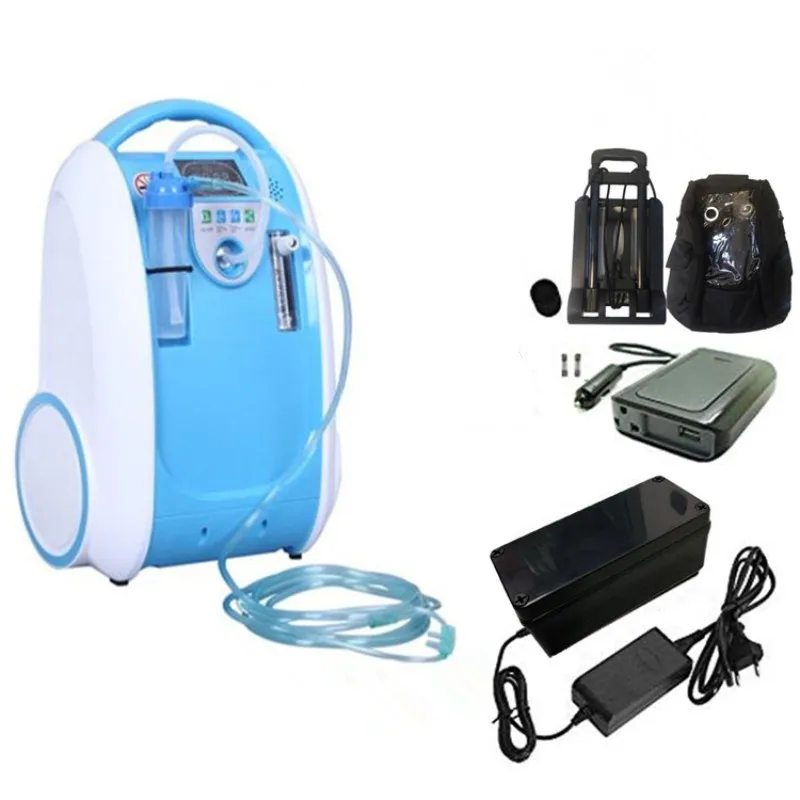 Oxygen Concentrator Outdoor Use 24hours Continuous Oxygen Generator Room Oxygen Chamber 5L Portable Oxygen Generator