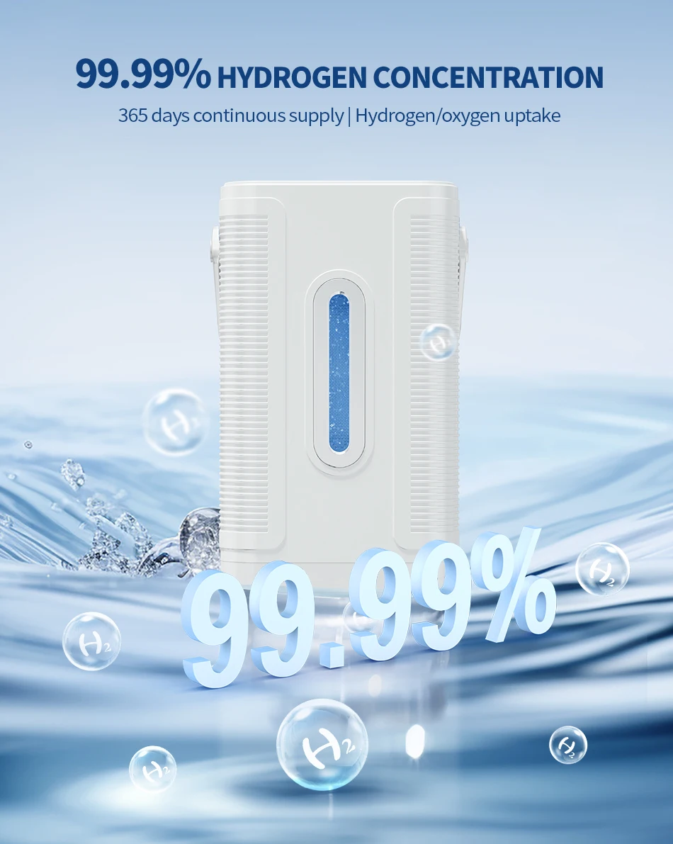 Water Purifier Molecular Hydrogen Gas Breathing Machine SPE 300ML Hydrogen Generator For Wellness  99.99% High Purity