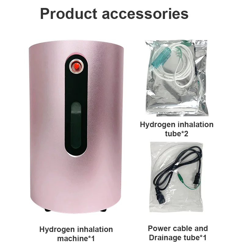 Hydrogen Inhalation Machine Portable Molecular Hydrogen Water Generator for Wellness 99.99% Purity Low Noise SPE/PEM 200ml/min