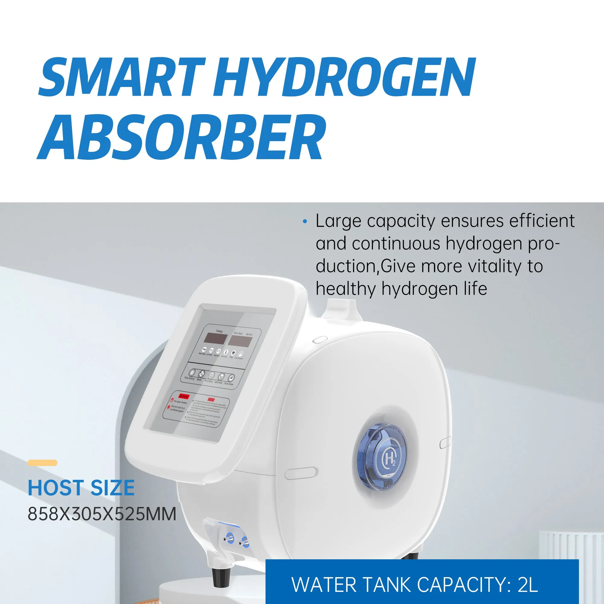 Pretty Hydrogen Mix Oxygen Generator Inhalation Machine with 1500ml/Min Purity H2 Mix O2 Water Purifier Ionizer SPE/PEM