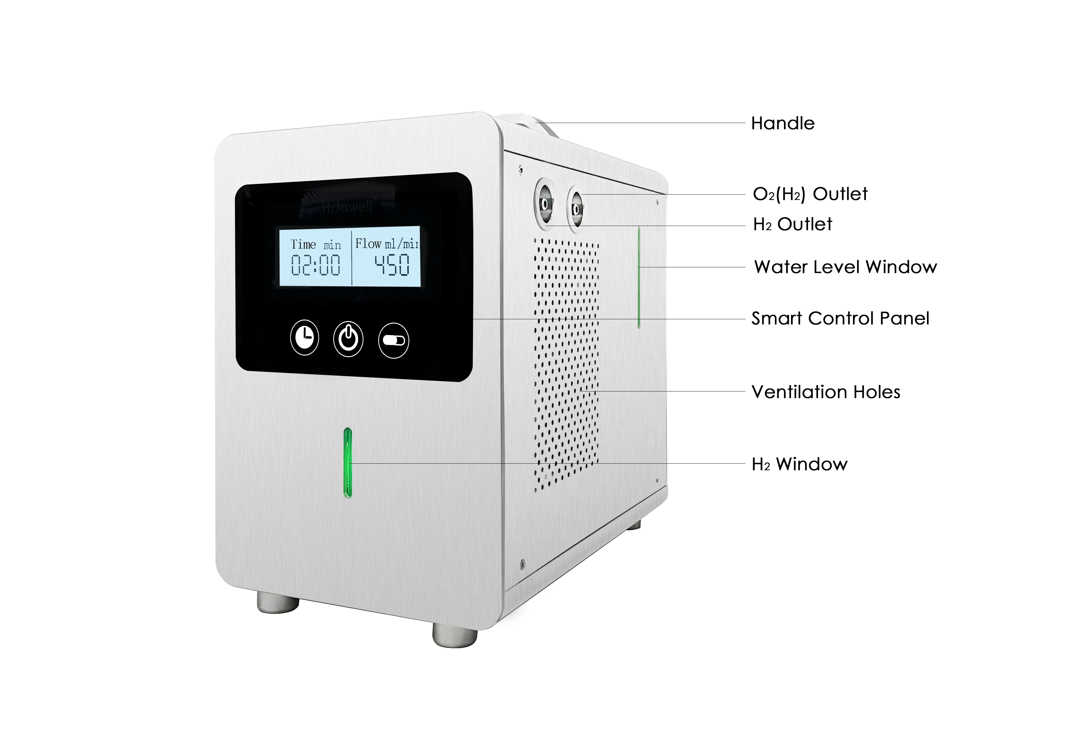 Q2S-450/900 Q2S-300/600 99.99% Purity H2 Hydrogen inhaler Generator SPE/PEM Hydrogen Inhalation Machine