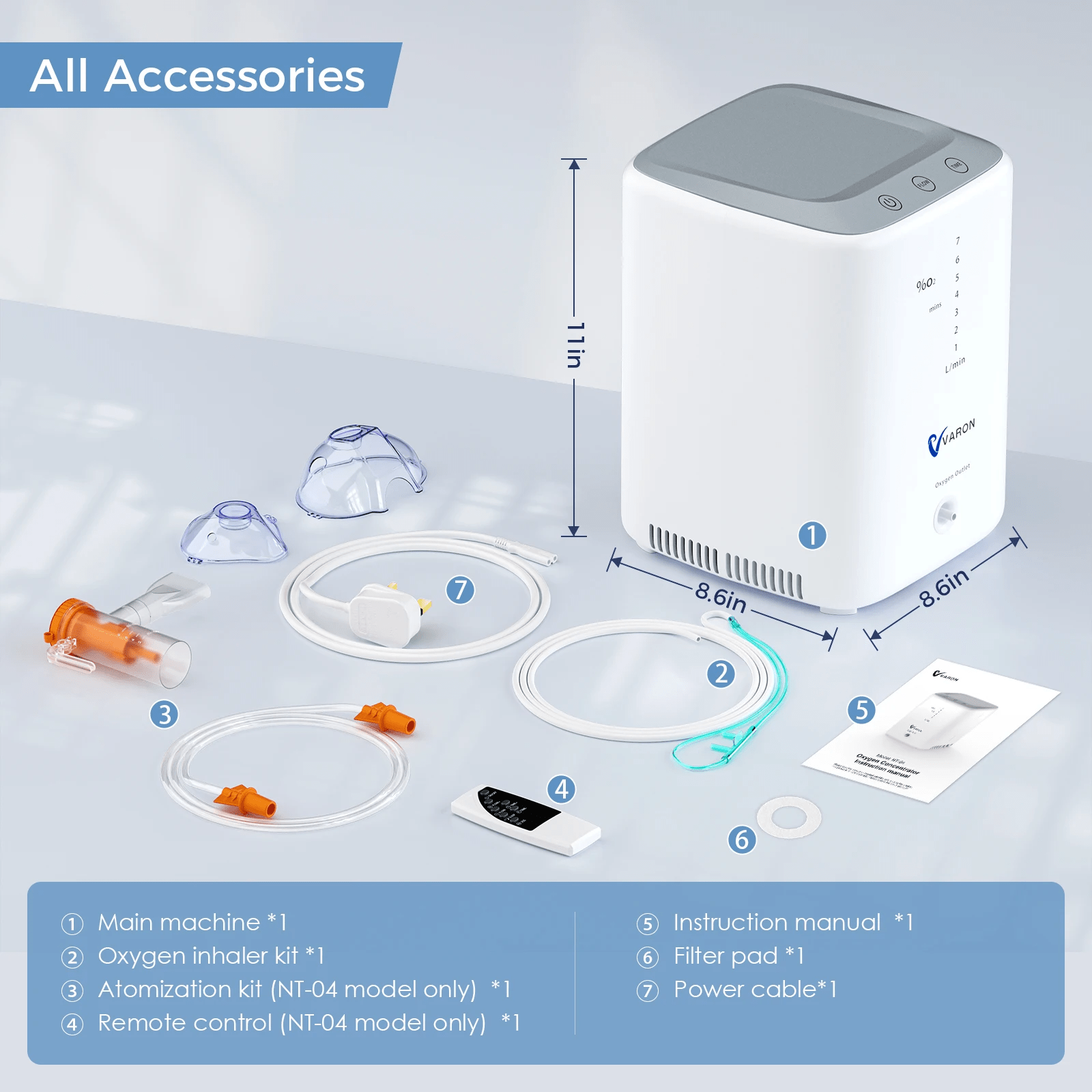 Oxygen Concentrator Household Oxygenator 1-7 Liter Home Use Adjustable Oxygen Machine AC110V