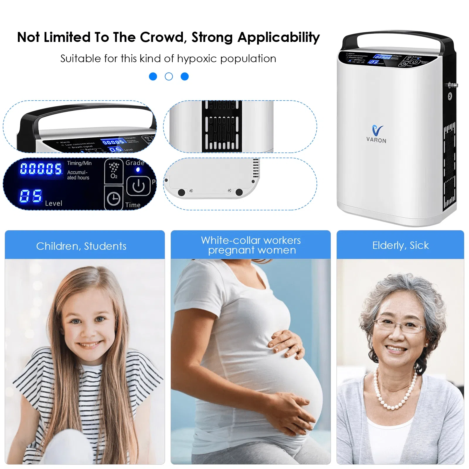 Portable Oxygen Machine Pulse Flow  5L Oxygen Concentrator For Medical Home Use And Travel Outdoor Care With Battery Use