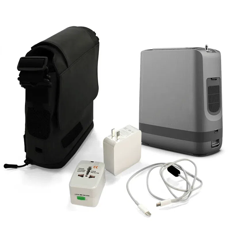 Portable Oxygen Concentrator Hypoxic Patients Pulse Dose Outdoor Battery Oxygen Inhaler Generator