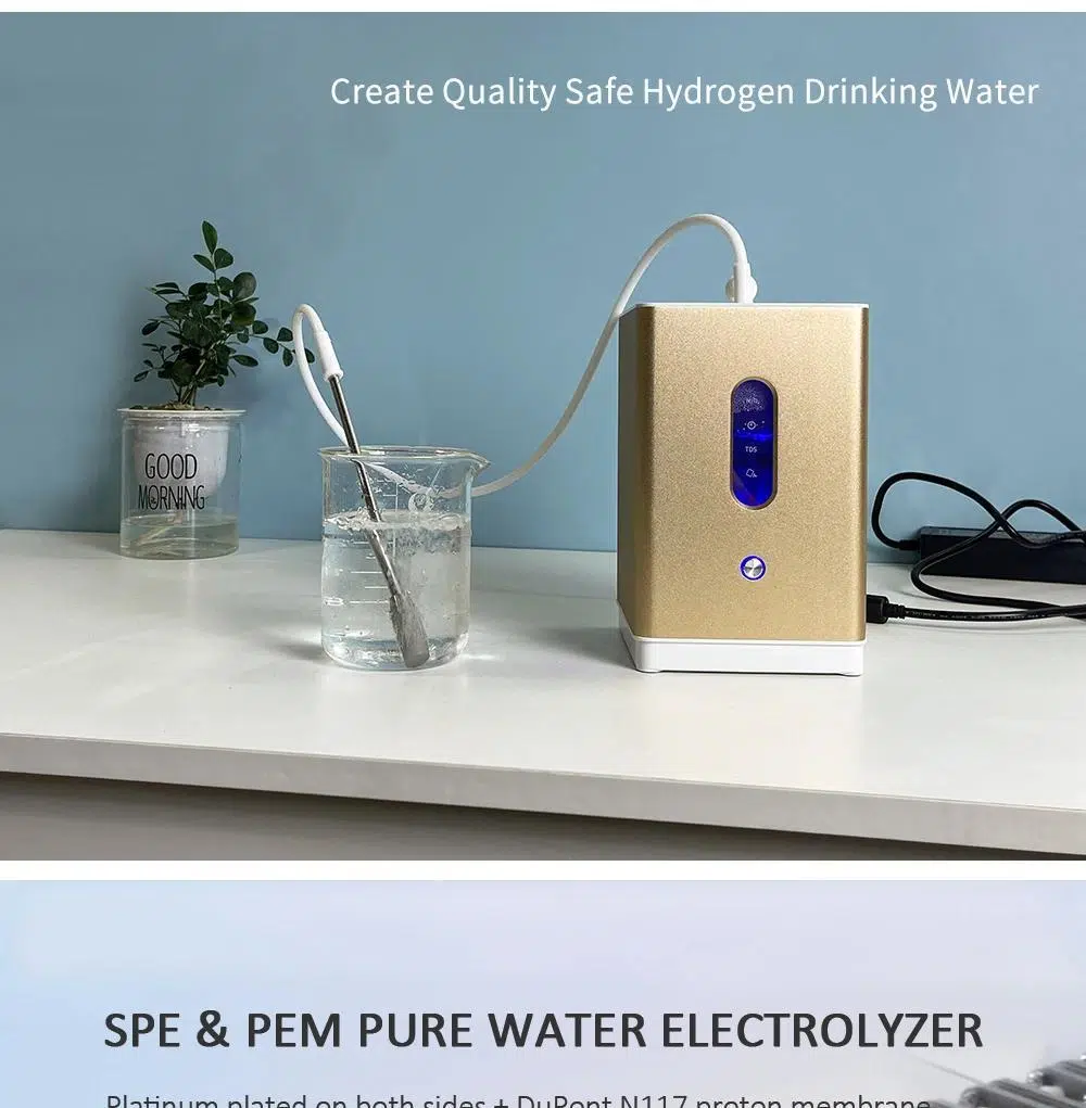 Bluevida Updation 150ml Large Flow 99.99% Pure Hydrogen & Brown's Gas Inhaler Hydrogen Water Generator Make Both H₂&O₂ Low Noise