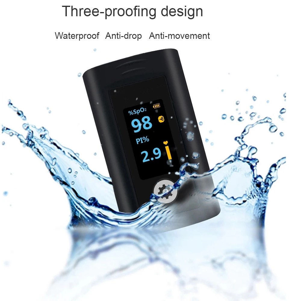 Bluetooth Finger Pulse Oximeter Sleep Monitoring Alarm Blood Oxygen Heart Rate Saturation Meter Internal Storage Log Data