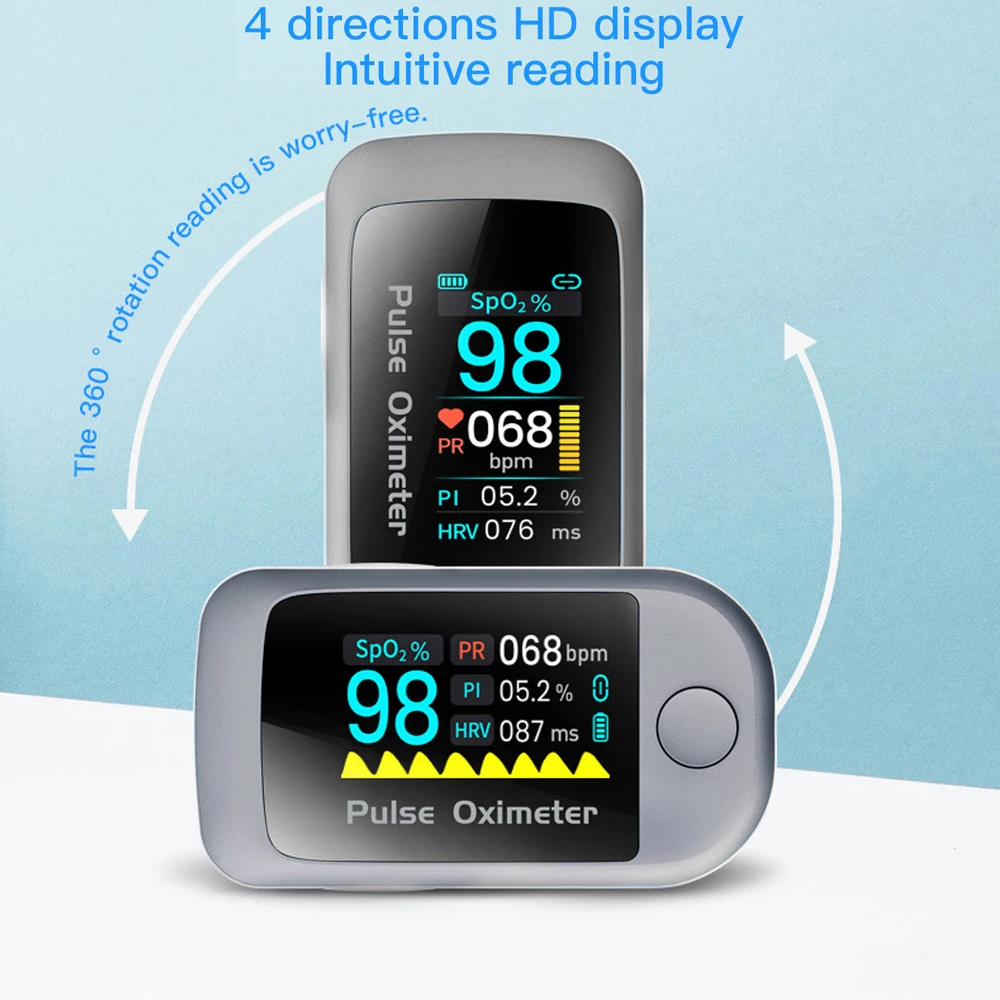 Bluetooth 4.0 fingertip pulse oximeter HRV SpO2 oximeter heart rate saturation monitor intelligent medical finger oximeter