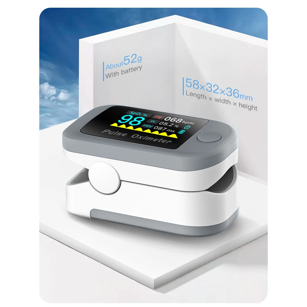 Bluetooth 4.0 fingertip pulse oximeter HRV SpO2 oximeter heart rate saturation monitor intelligent medical finger oximeter