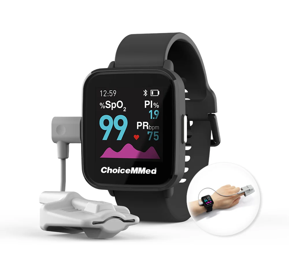 ChoiceMMed W628 Wrist Pulse Oximeter SpO2 PR PI Heart Rate Meter Blood Oxygen Monitor With Bluetooth 24 hours health monitor