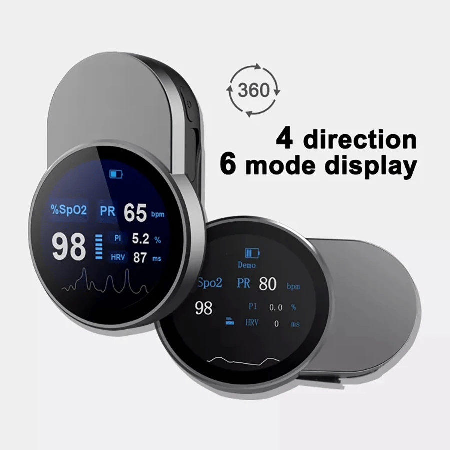 Digital Pulse Oximeter HRV Spo2 Blood Fingertip Oximeters Finger Clip Oximeter Rechargeable USB 4G Bluetooth Pulse Oximeter App
