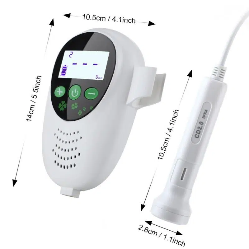 Fetal Doppler LCD Screen 510K Baby Heart Rate Monitor for Pregnant Women